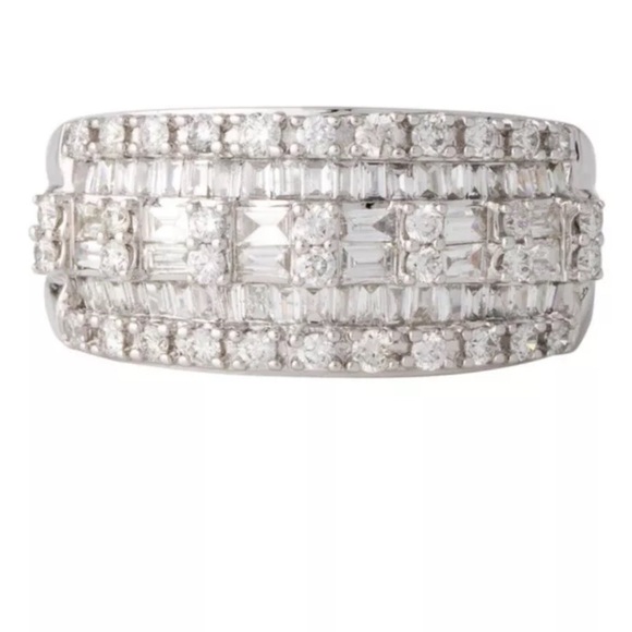 Authentic Marchesa Diamond White gold wedding band 1 ctw - Picture 1 of 7